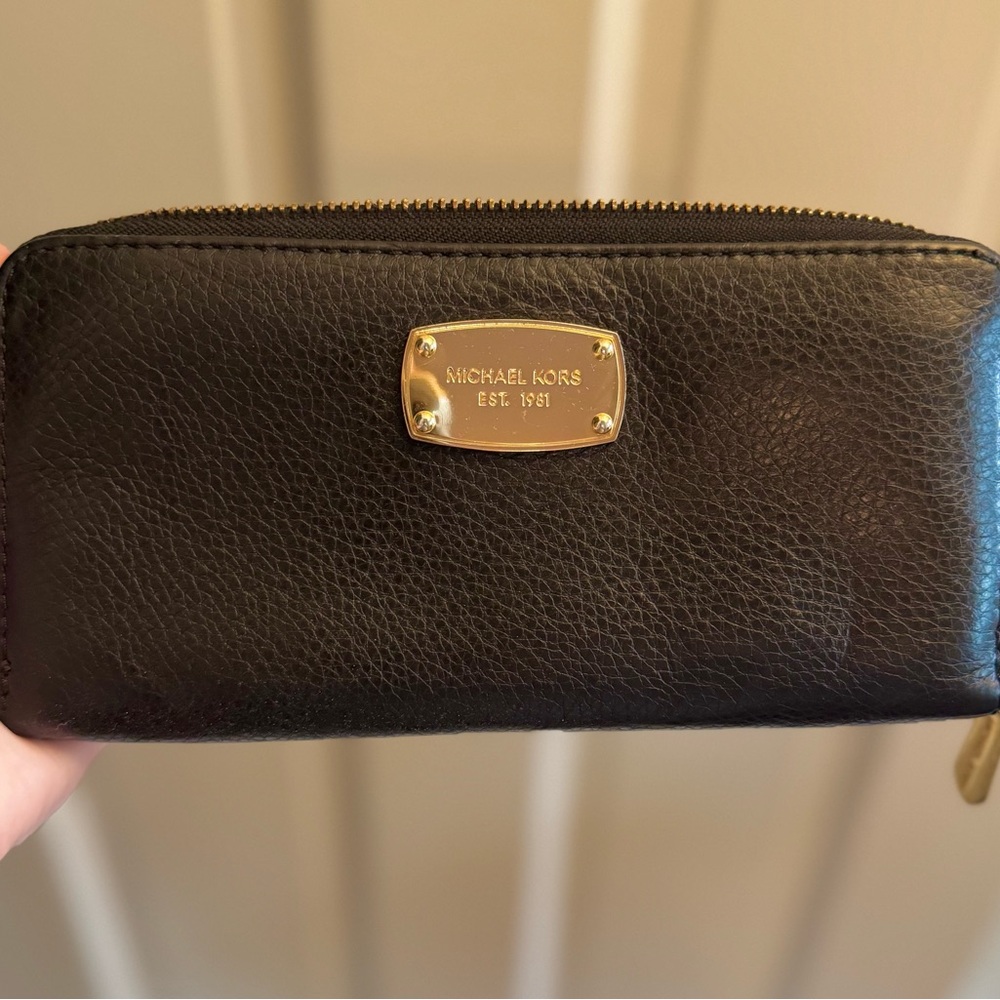Michael Kors Large Black Leather Wallet